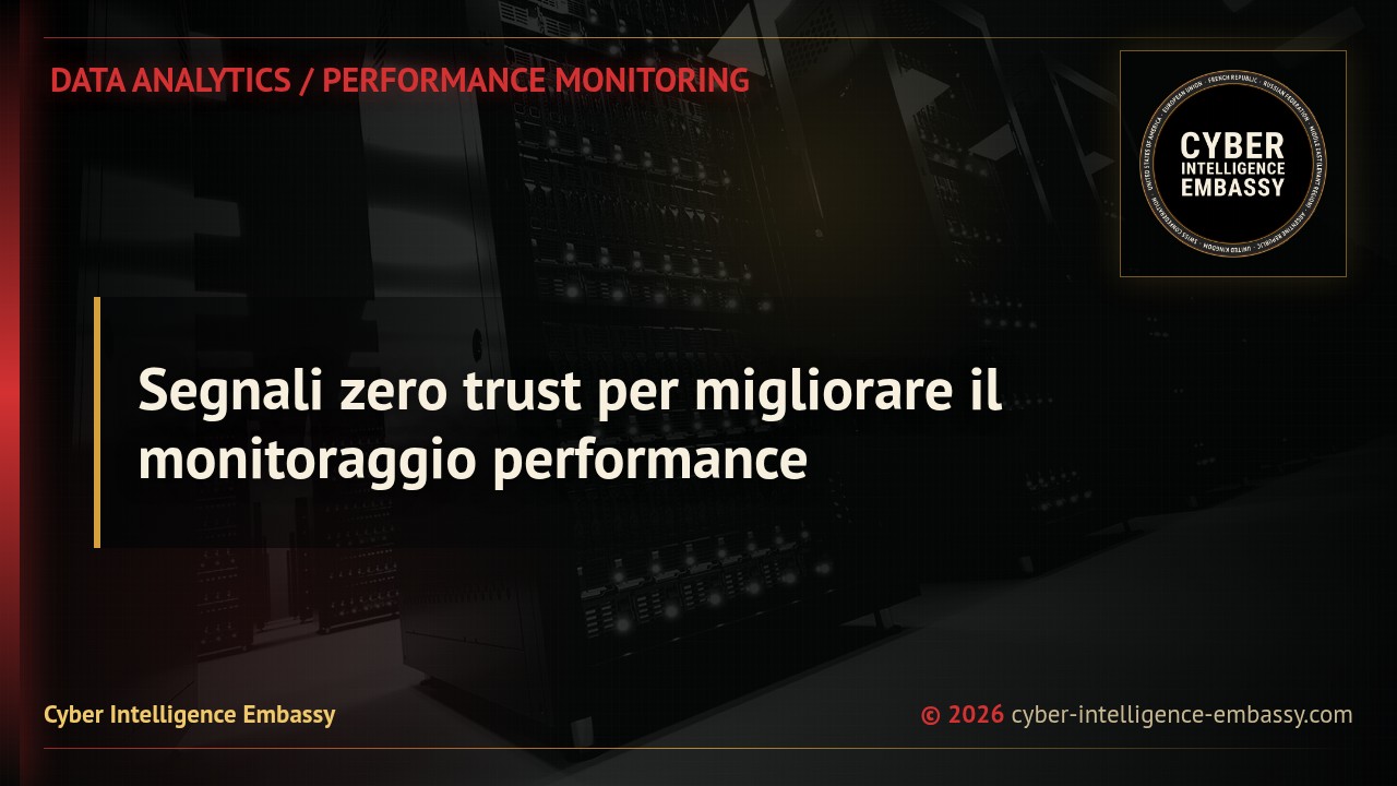 Segnali zero trust per migliorare il monitoraggio performance