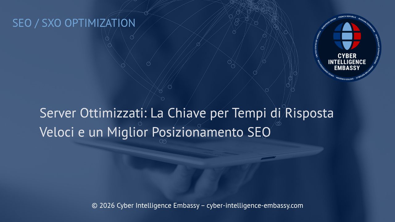Server Ottimizzati: La Chiave per Tempi di Risposta Veloci e un Miglior Posizionamento SEO