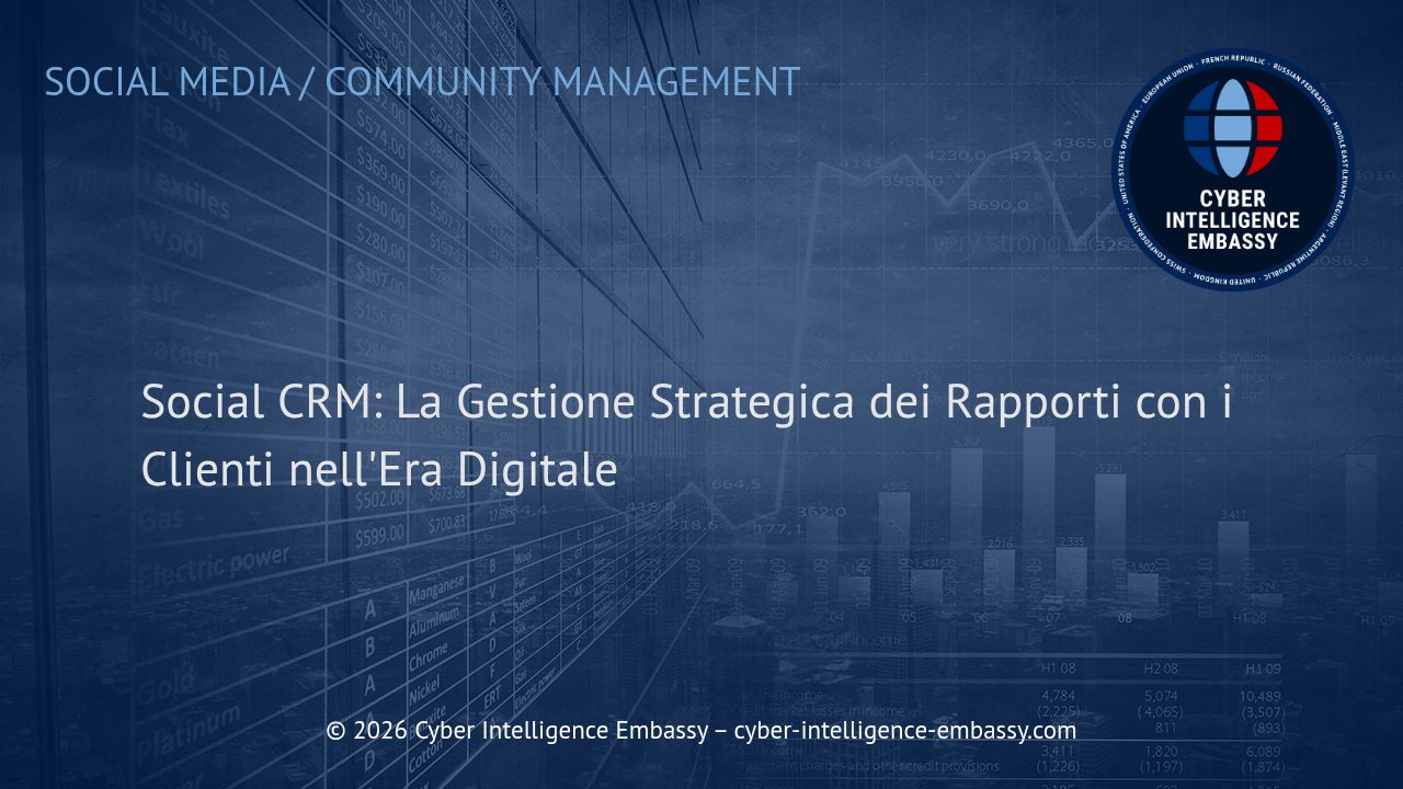 Social CRM: La Gestione Strategica dei Rapporti con i Clienti nell'Era Digitale