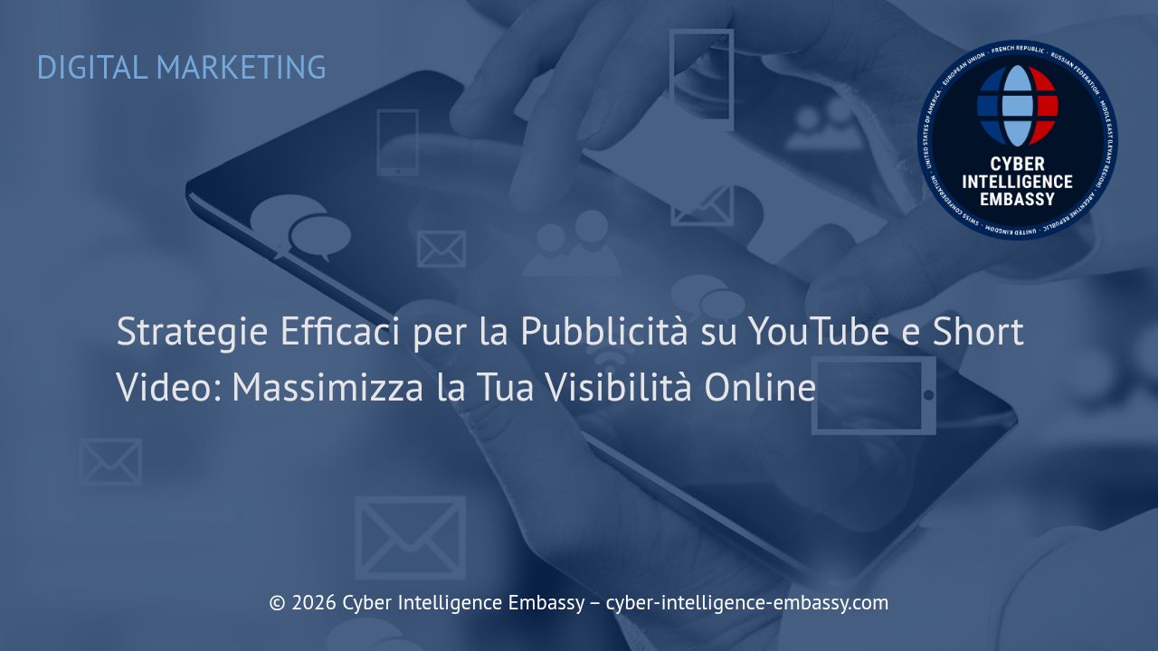 Strategie Efficaci per la Pubblicità su YouTube e Short Video: Massimizza la Tua Visibilità Online