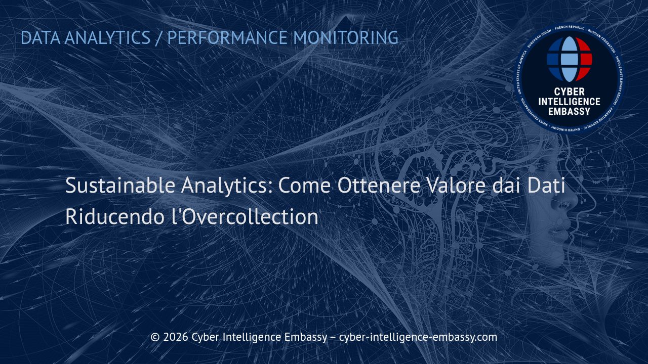Sustainable Analytics: Come Ottenere Valore dai Dati Riducendo l'Overcollection
