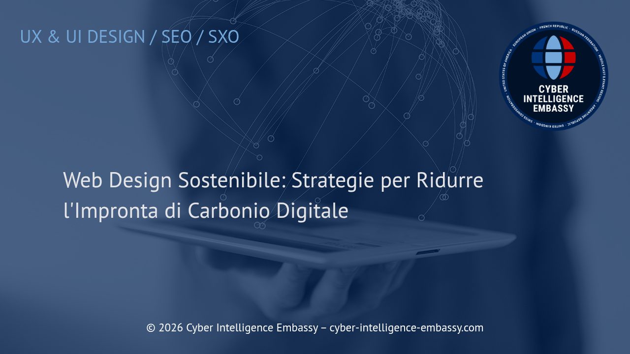 Web Design Sostenibile: Strategie per Ridurre l'Impronta di Carbonio Digitale