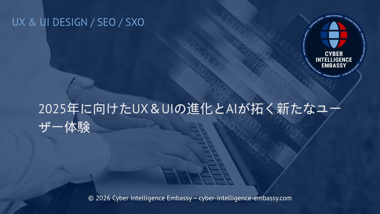 2025年に向けたUX＆UIの進化とAIが拓く新たなユーザー体験