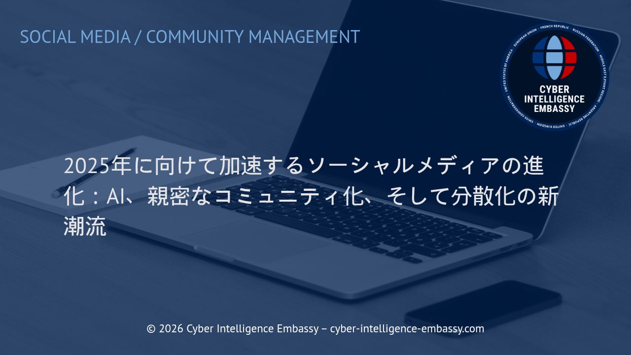 2025年に向けて加速するソーシャルメディアの進化：AI、親密なコミュニティ化、そして分散化の新潮流