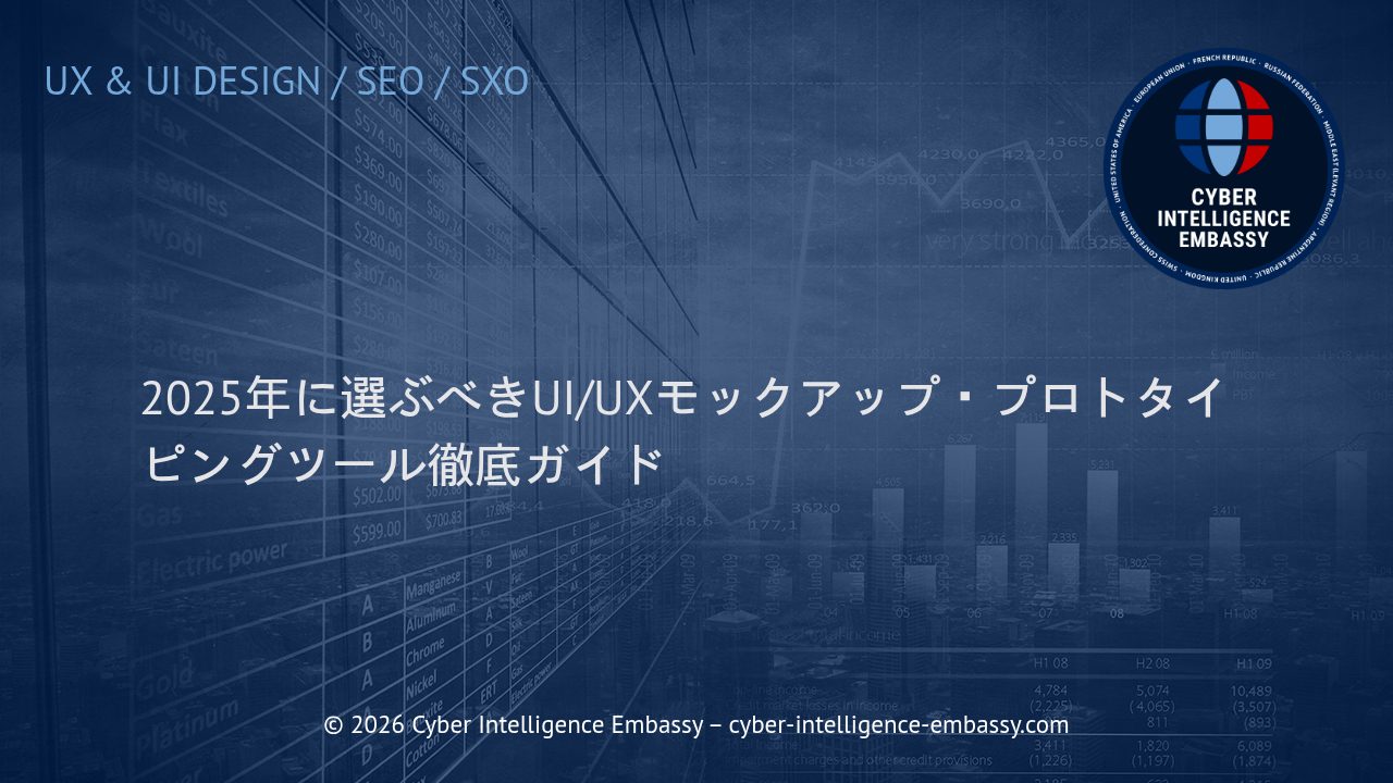 2025年に選ぶべきUI/UXモックアップ・プロトタイピングツール徹底ガイド