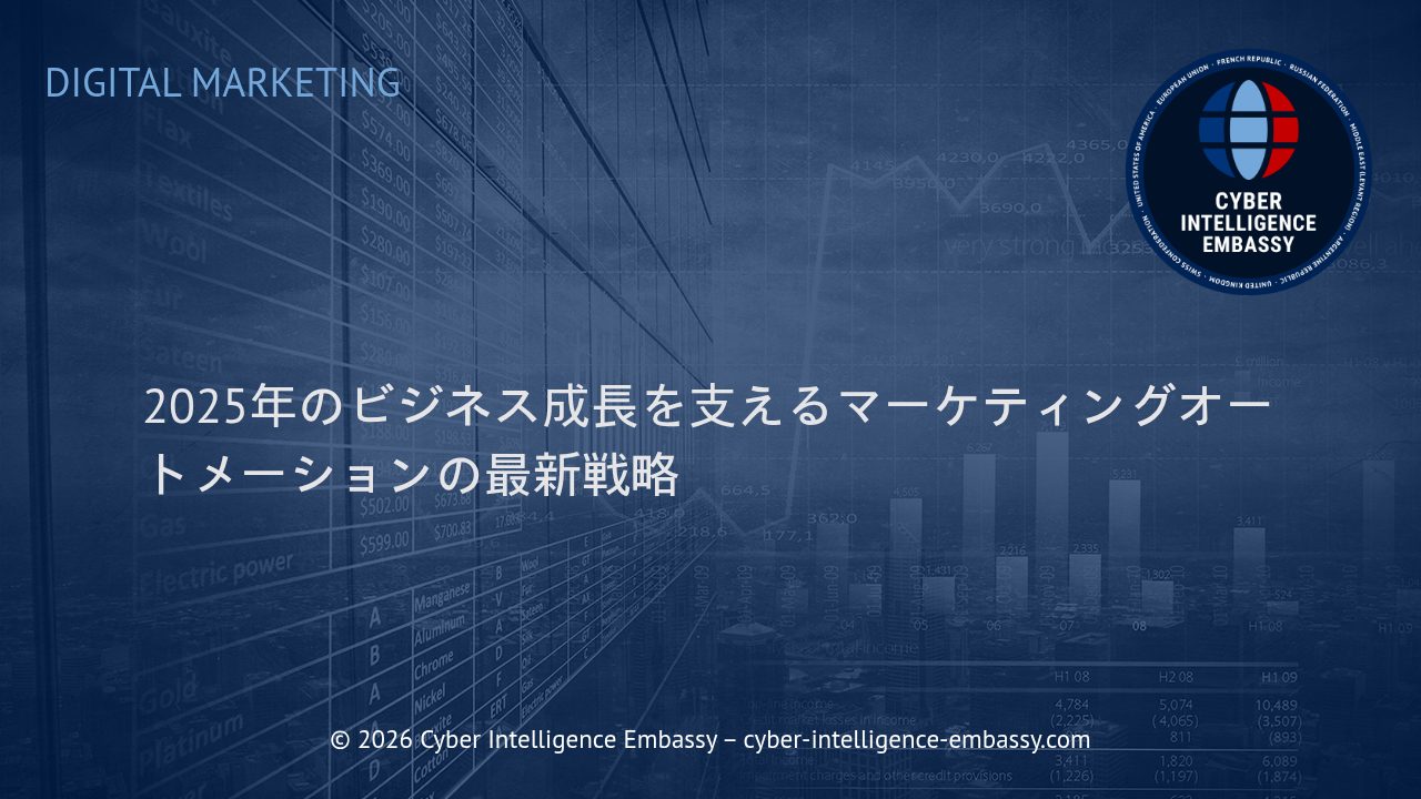 2025年のビジネス成長を支えるマーケティングオートメーションの最新戦略