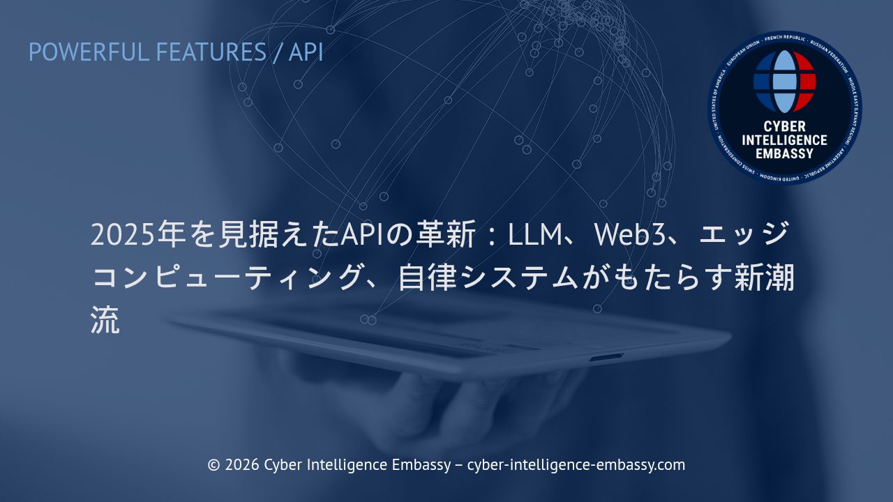 2025年を見据えたAPIの革新：LLM、Web3、エッジコンピューティング、自律システムがもたらす新潮流