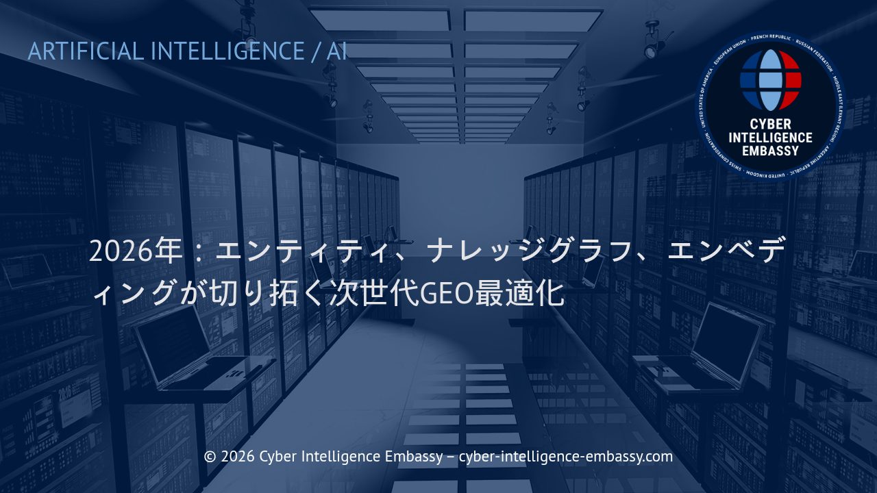 2026年：エンティティ、ナレッジグラフ、エンベディングが切り拓く次世代GEO最適化