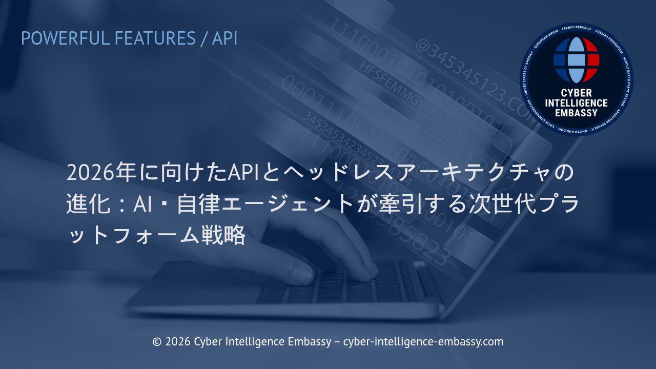 2026年に向けたAPIとヘッドレスアーキテクチャの進化：AI・自律エージェントが牽引する次世代プラットフォーム戦略