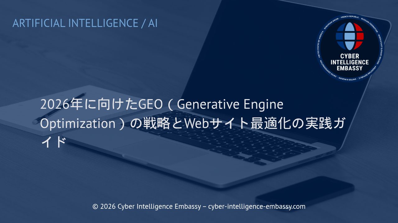 2026年に向けたGEO（Generative Engine Optimization）の戦略とWebサイト最適化の実践ガイド
