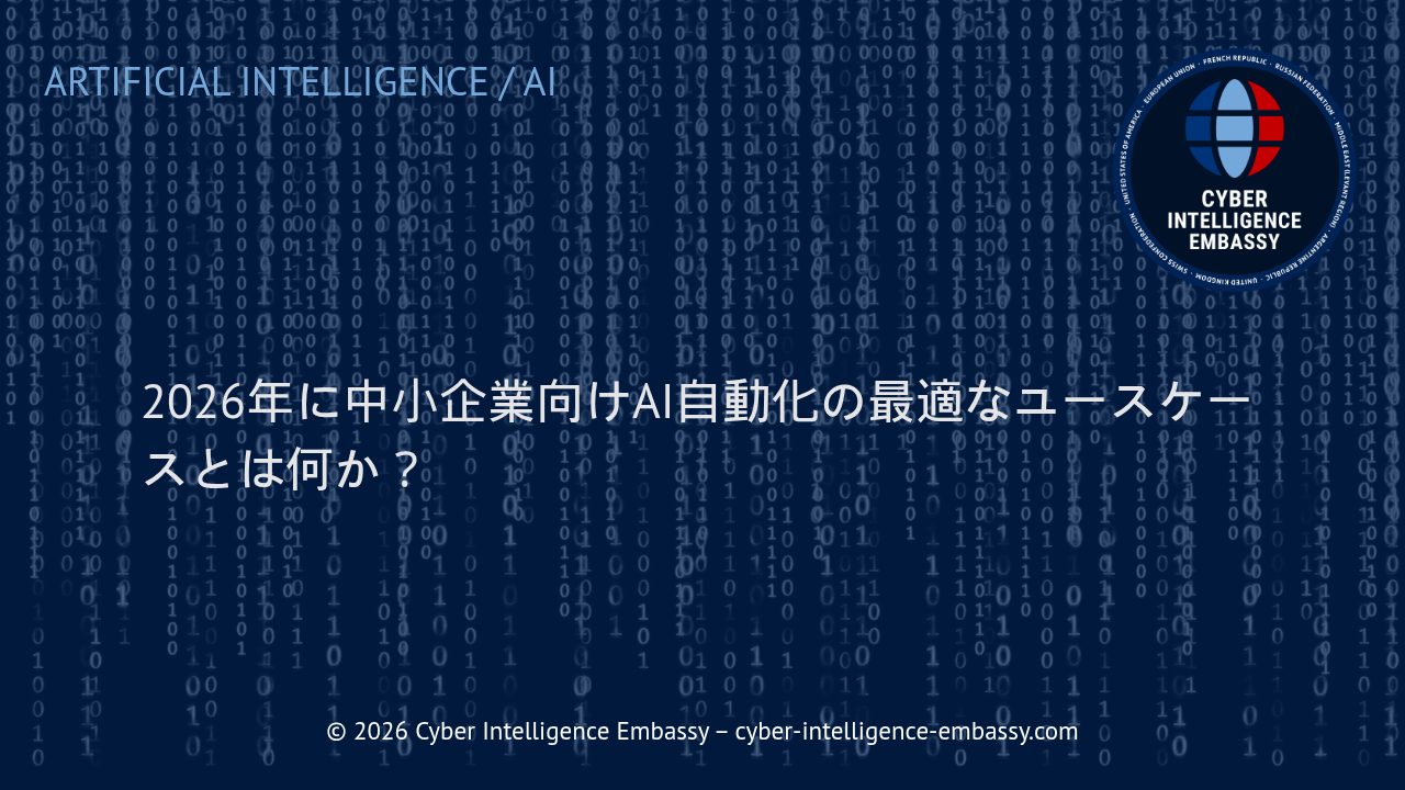 2026年に中小企業向けAI自動化の最適なユースケースとは何か？