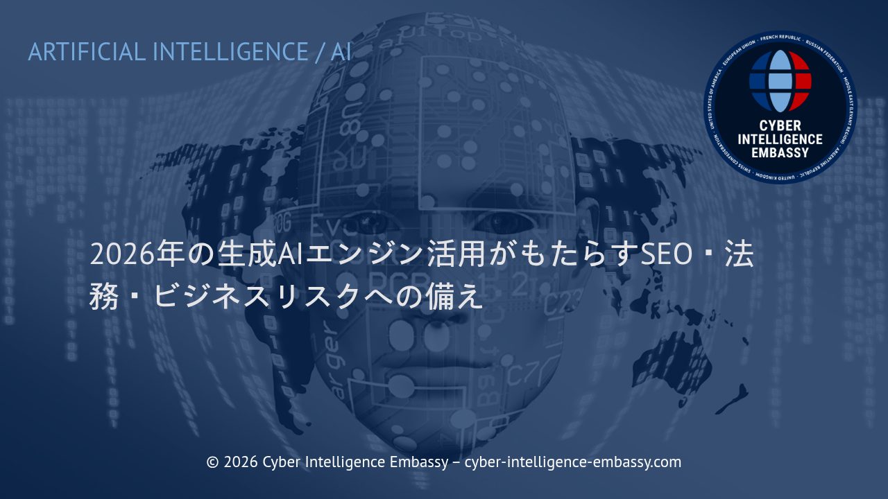 2026年の生成AIエンジン活用がもたらすSEO・法務・ビジネスリスクへの備え