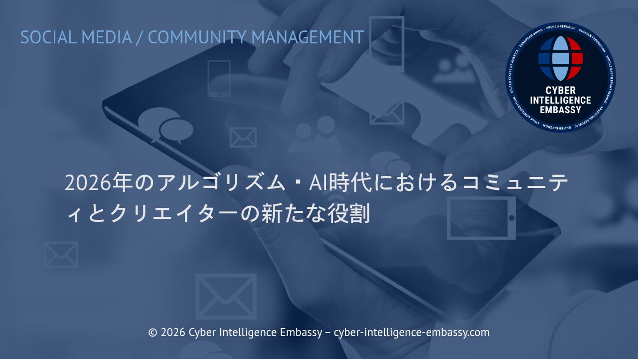 2026年のアルゴリズム・AI時代におけるコミュニティとクリエイターの新たな役割