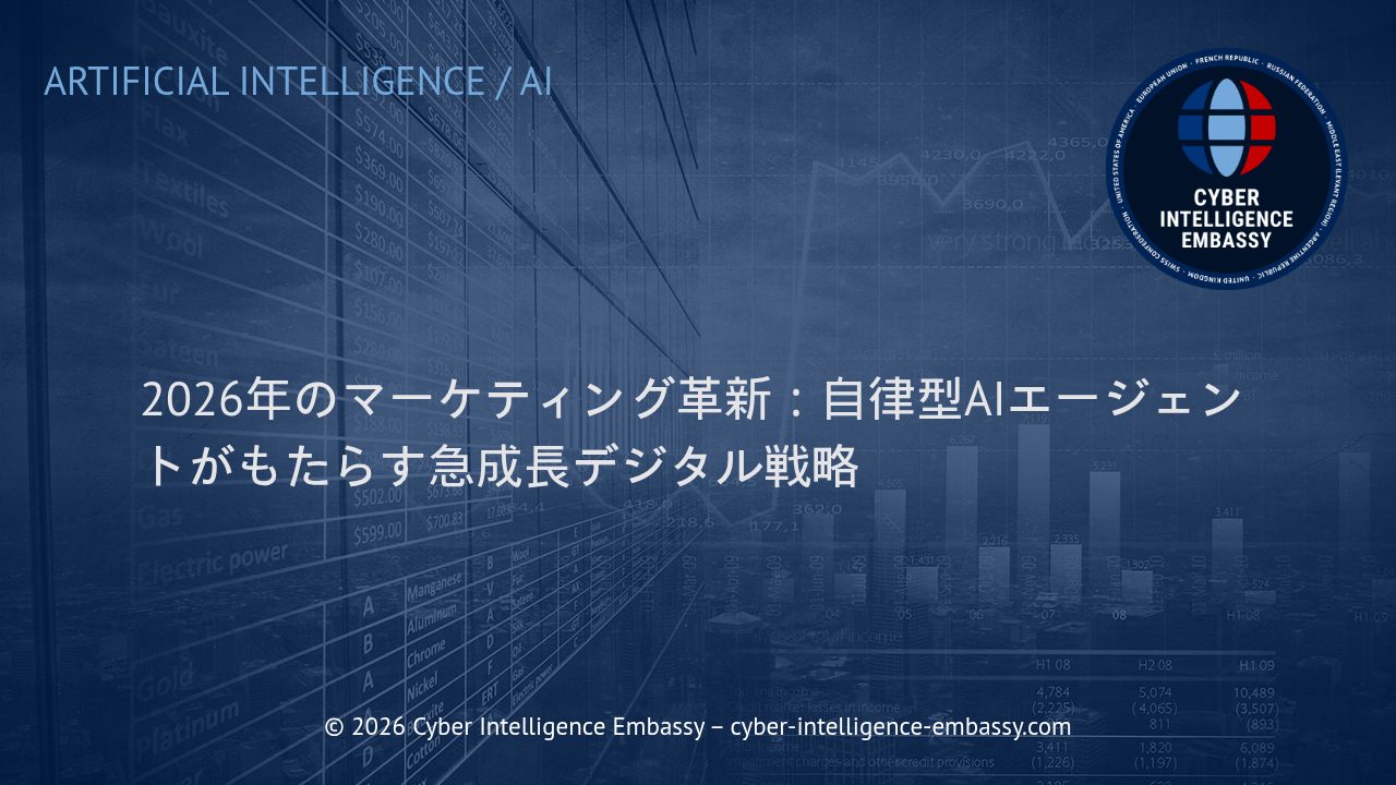2026年のマーケティング革新：自律型AIエージェントがもたらす急成長デジタル戦略