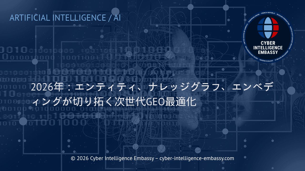 2026年：エンティティ、ナレッジグラフ、エンベディングが切り拓く次世代GEO最適化