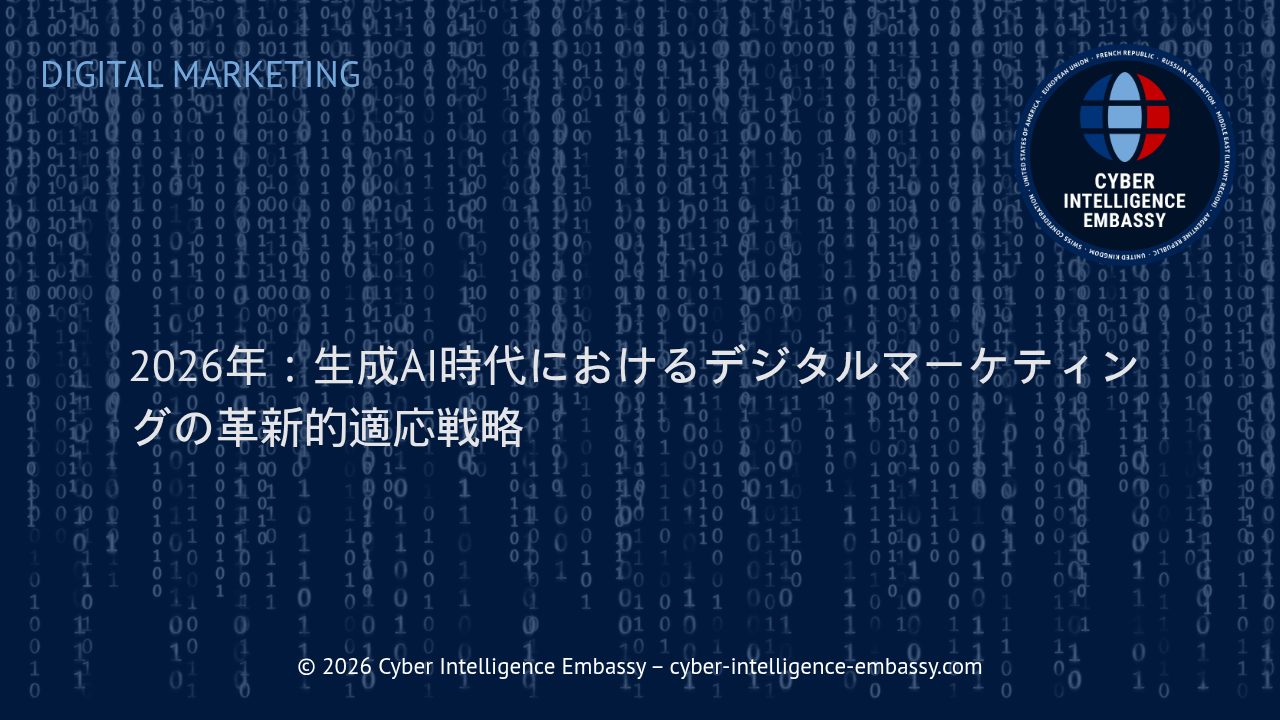2026年：生成AI時代におけるデジタルマーケティングの革新的適応戦略