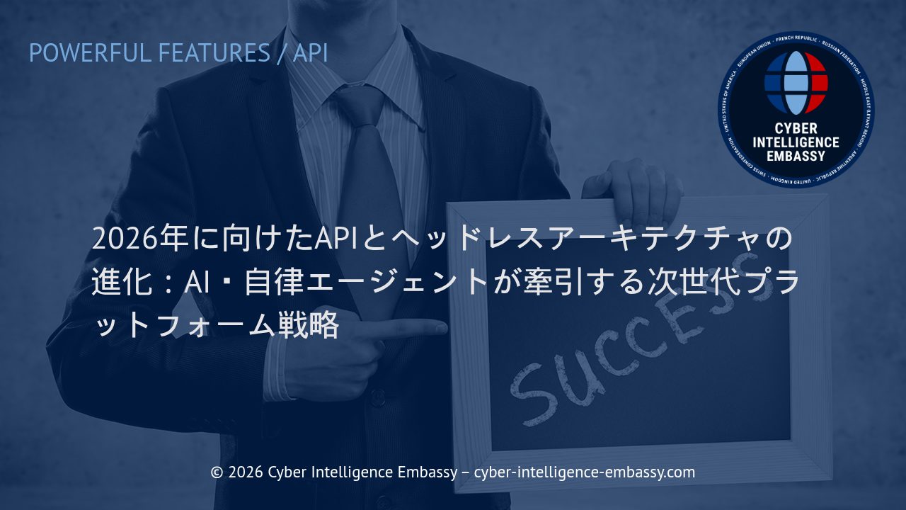 2026年に向けたAPIとヘッドレスアーキテクチャの進化：AI・自律エージェントが牽引する次世代プラットフォーム戦略