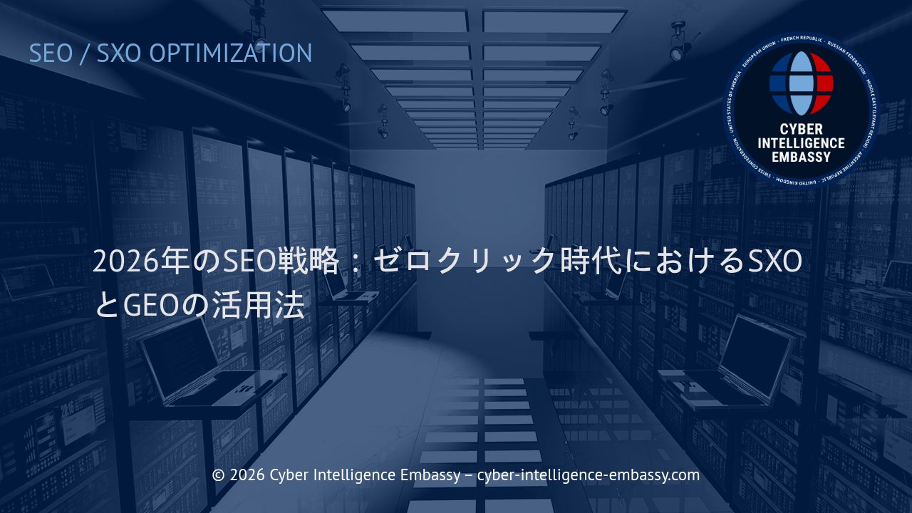 2026年のSEO戦略：ゼロクリック時代におけるSXOとGEOの活用法