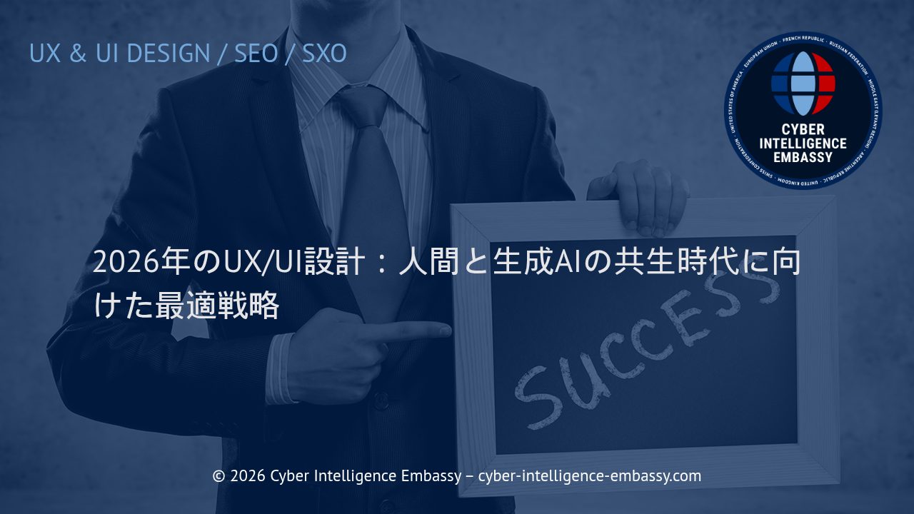 2026年のUX/UI設計：人間と生成AIの共生時代に向けた最適戦略