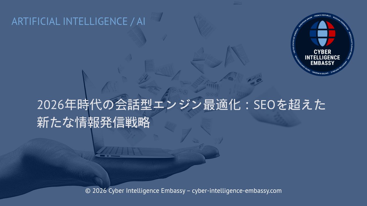 2026年時代の会話型エンジン最適化：SEOを超えた新たな情報発信戦略