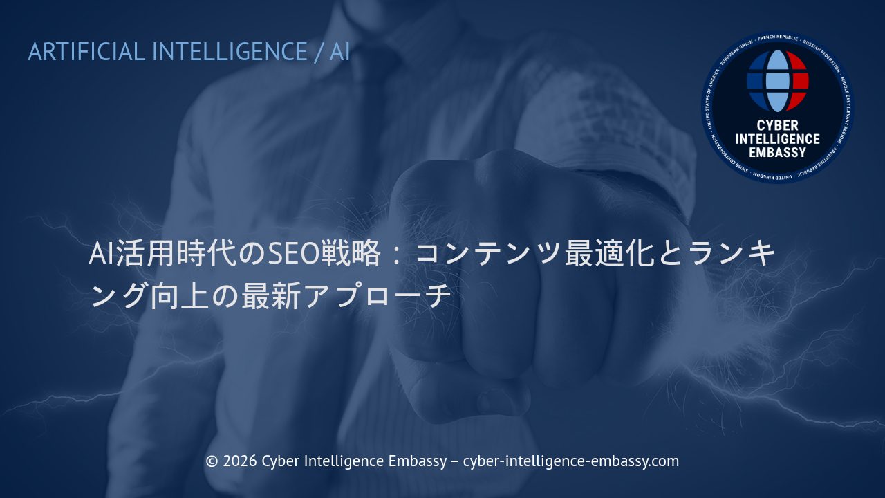 AI活用時代のSEO戦略：コンテンツ最適化とランキング向上の最新アプローチ
