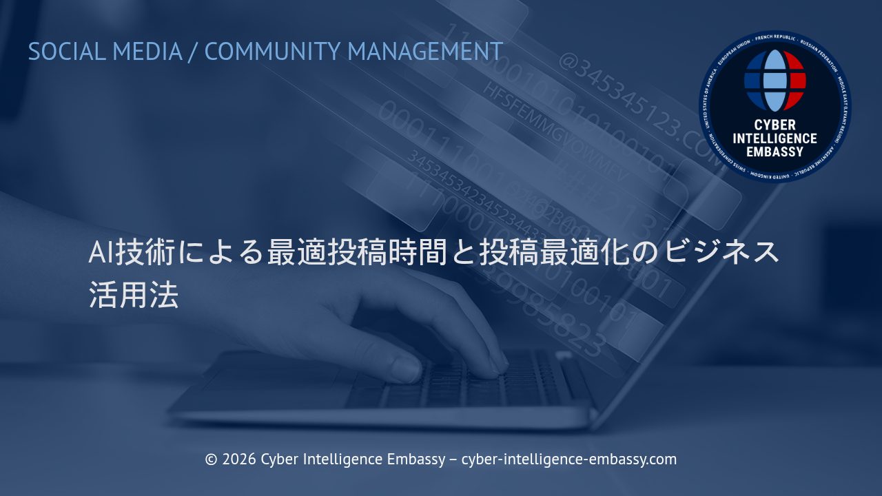 AI技術による最適投稿時間と投稿最適化のビジネス活用法