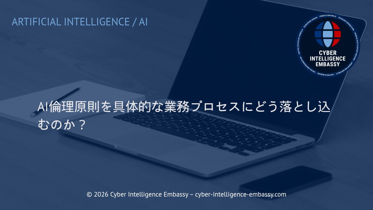 AI倫理原則を具体的な業務プロセスにどう落とし込むのか？
