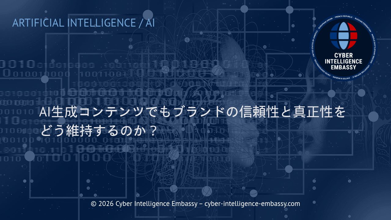 AI生成コンテンツでもブランドの信頼性と真正性をどう維持するのか？