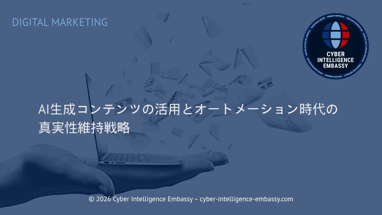 AI生成コンテンツの活用とオートメーション時代の真実性維持戦略