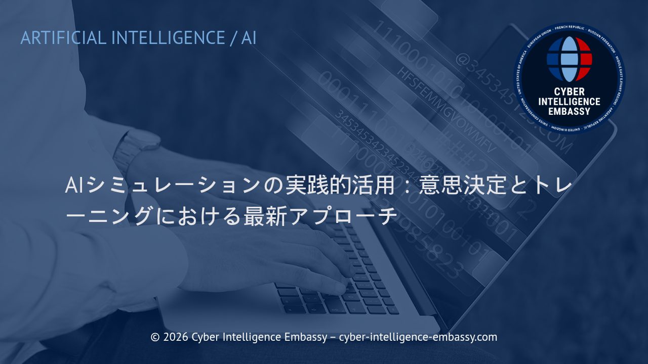 AIシミュレーションの実践的活用：意思決定とトレーニングにおける最新アプローチ