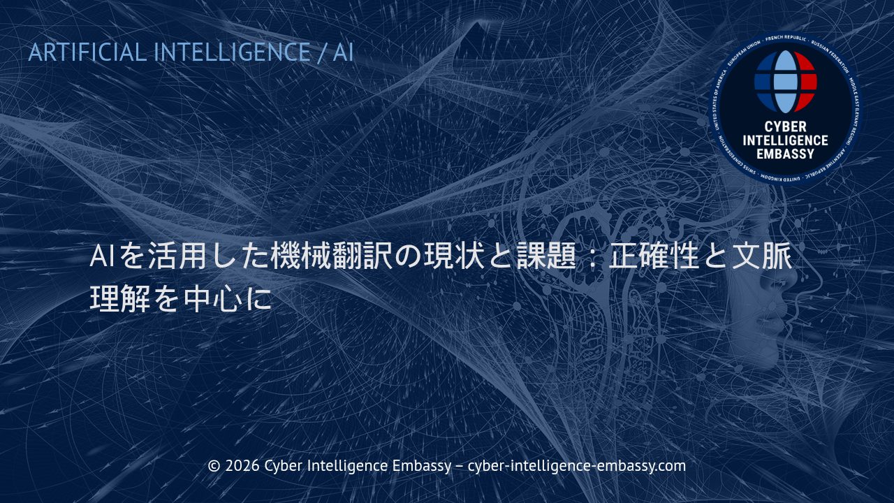 AIを活用した機械翻訳の現状と課題：正確性と文脈理解を中心に