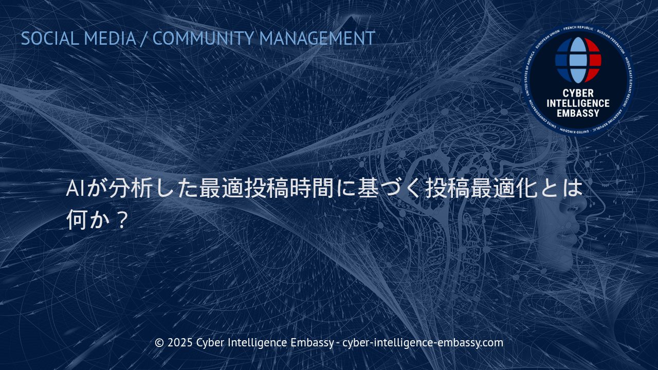 AI技術による最適投稿時間と投稿最適化のビジネス活用法