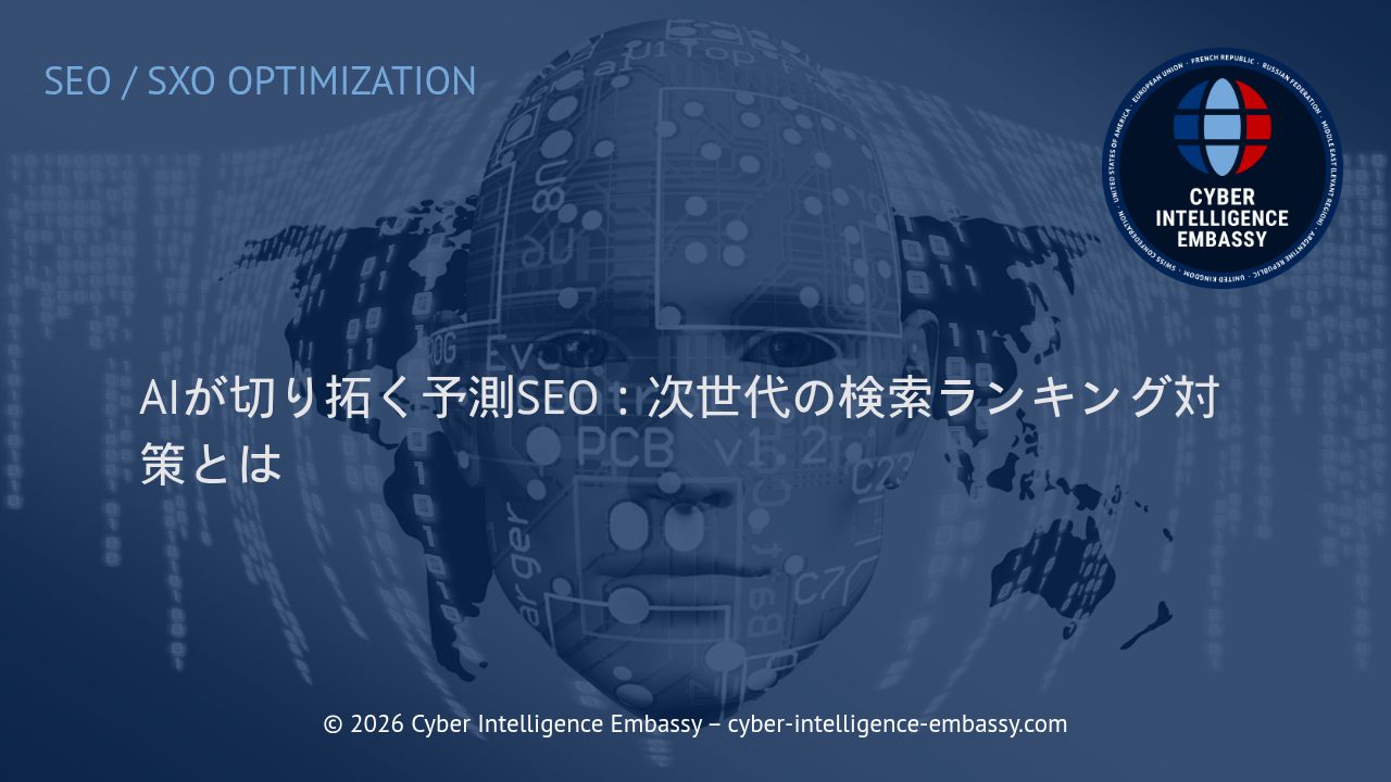 AIが切り拓く予測SEO：次世代の検索ランキング対策とは