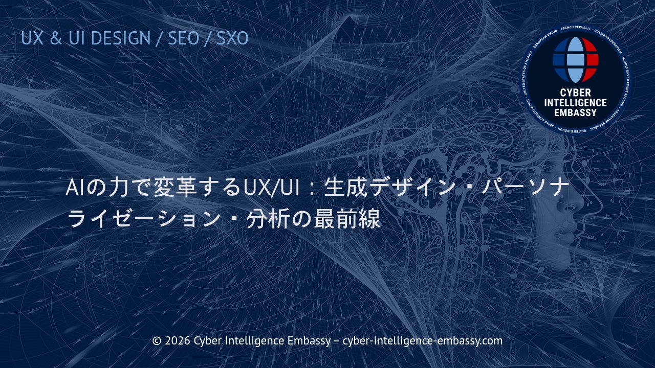 AIの力で変革するUX/UI：生成デザイン・パーソナライゼーション・分析の最前線