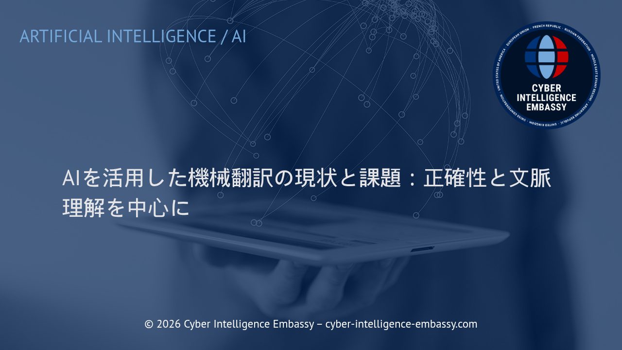 AIを活用した機械翻訳の現状と課題：正確性と文脈理解を中心に