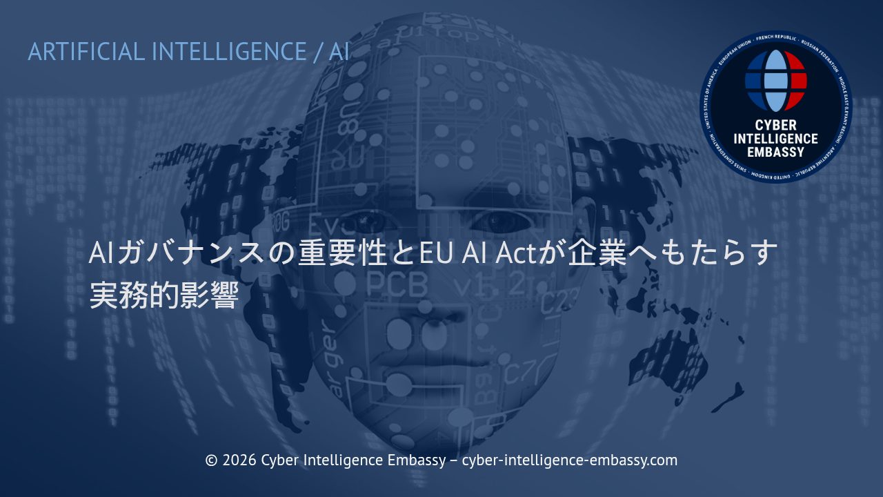 AIガバナンスの重要性とEU AI Actが企業へもたらす実務的影響