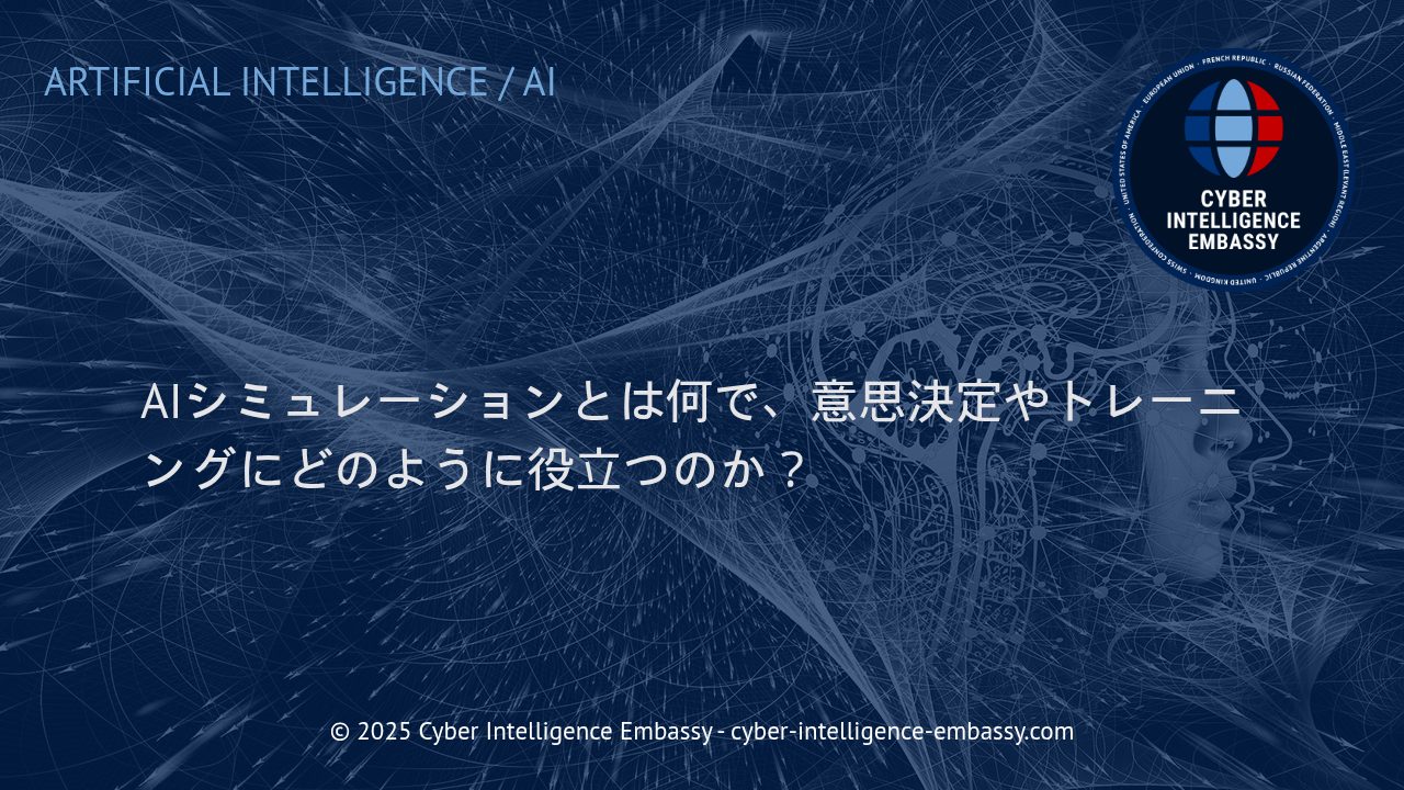 AIシミュレーションの実践的活用：意思決定とトレーニングにおける最新アプローチ