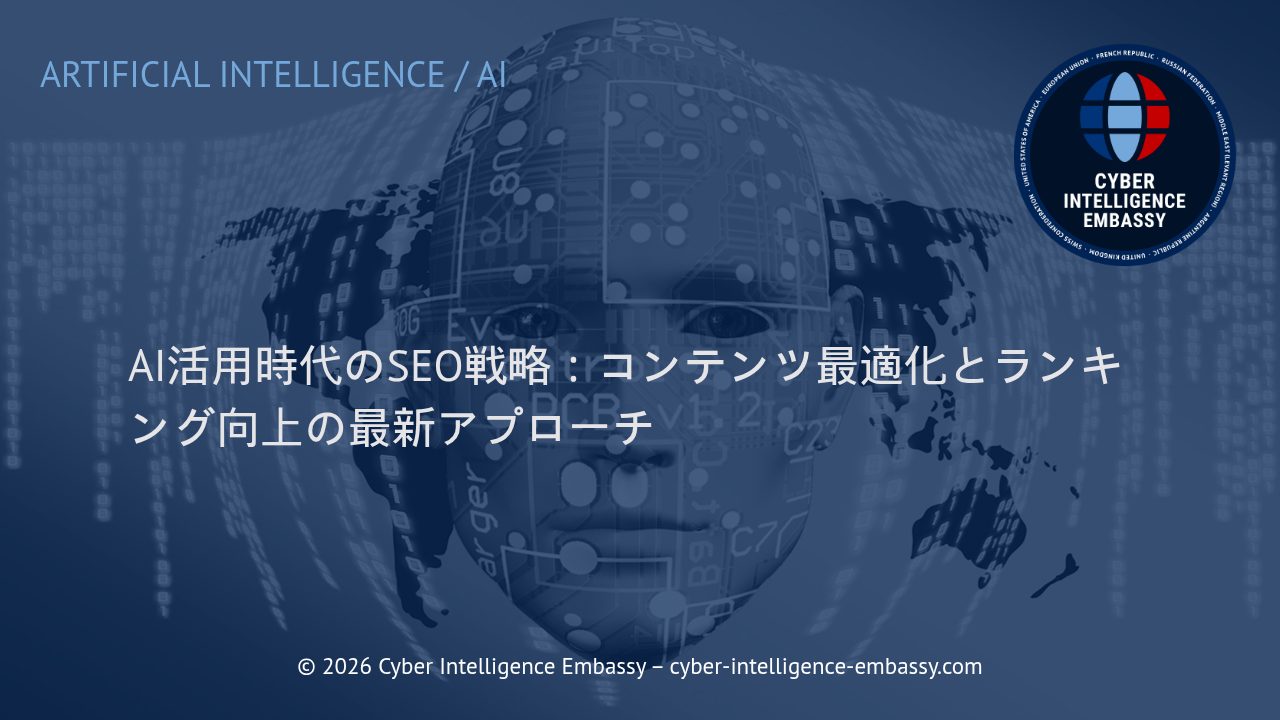 AI活用時代のSEO戦略：コンテンツ最適化とランキング向上の最新アプローチ