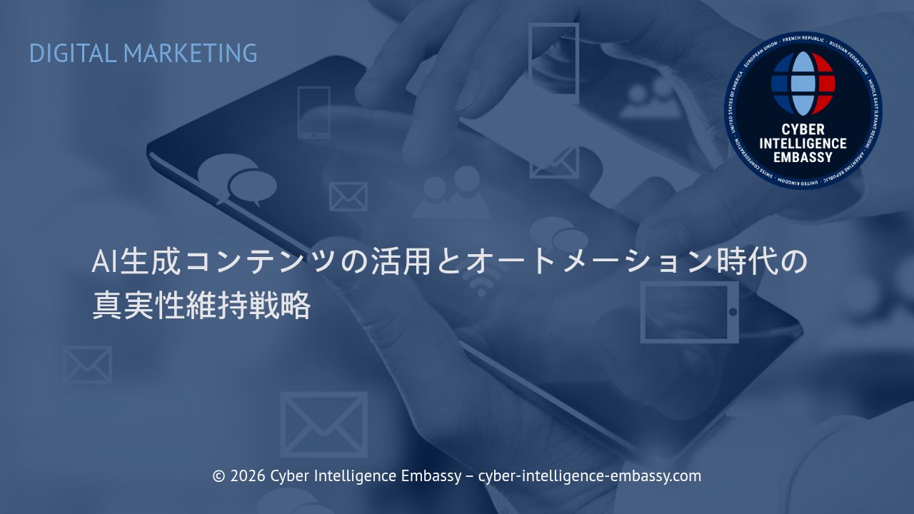 AI生成コンテンツの活用とオートメーション時代の真実性維持戦略