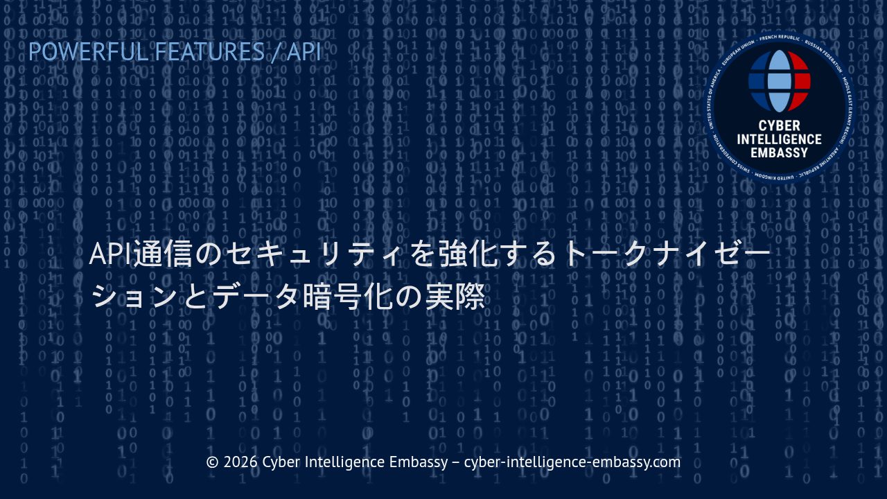 API通信のセキュリティを強化するトークナイゼーションとデータ暗号化の実際