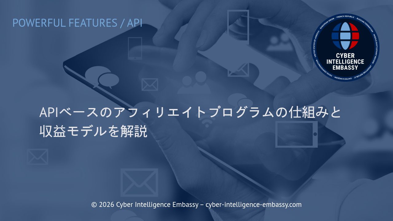 APIベースのアフィリエイトプログラムの仕組みと収益モデルを解説