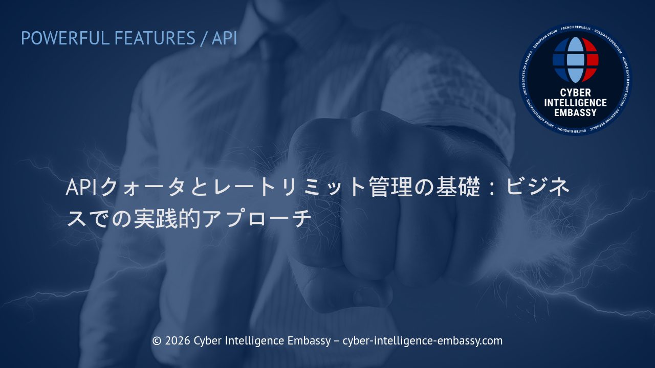 APIクォータとレートリミット管理の基礎：ビジネスでの実践的アプローチ
