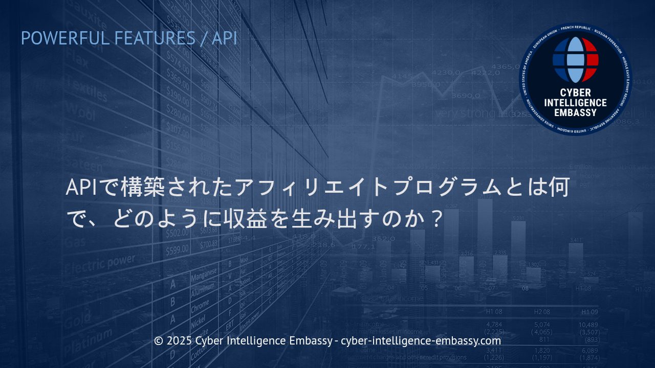 APIベースのアフィリエイトプログラムの仕組みと収益モデルを解説