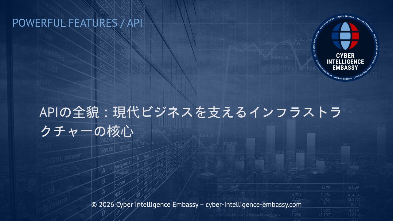 APIの全貌：現代ビジネスを支えるインフラストラクチャーの核心