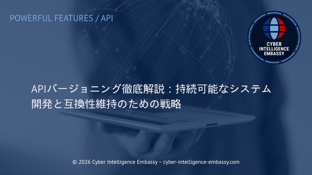 APIバージョニング徹底解説：持続可能なシステム開発と互換性維持のための戦略