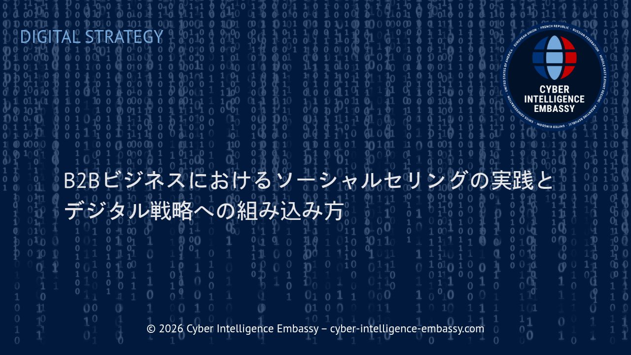B2Bビジネスにおけるソーシャルセリングの実践とデジタル戦略への組み込み方