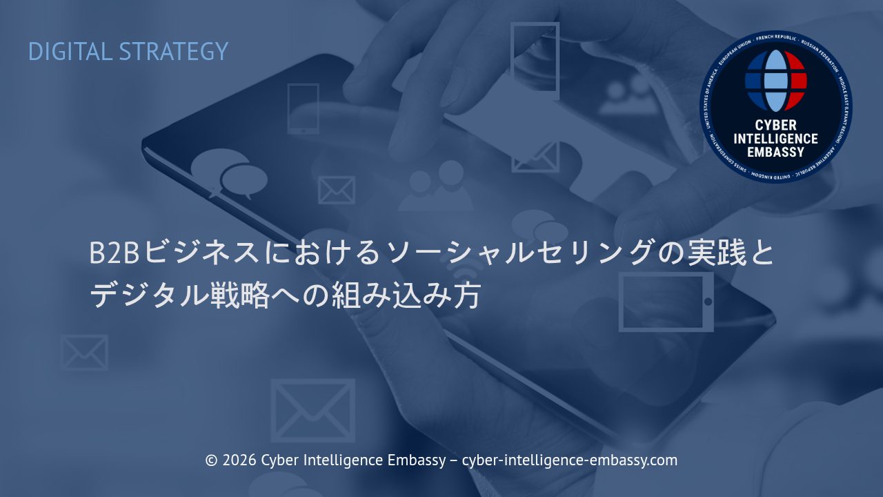 B2Bビジネスにおけるソーシャルセリングの実践とデジタル戦略への組み込み方