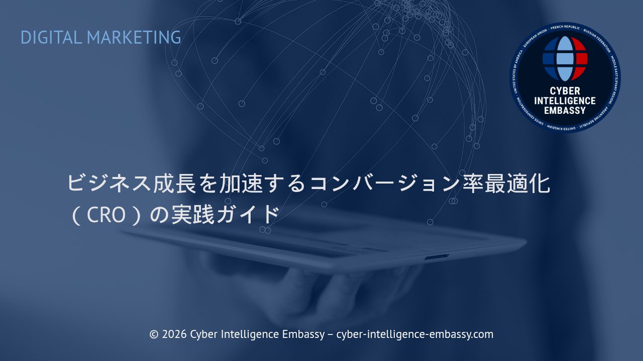 ビジネス成長を加速するコンバージョン率最適化（CRO）の実践ガイド