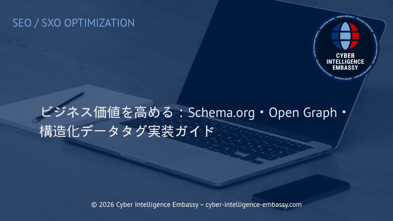ビジネス価値を高める：Schema.org・Open Graph・構造化データタグ実装ガイド