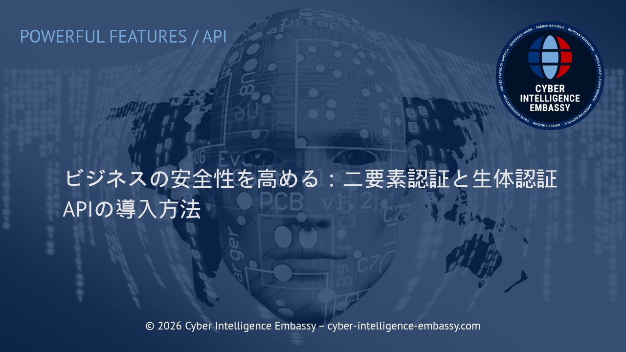 ビジネスの安全性を高める：二要素認証と生体認証APIの導入方法